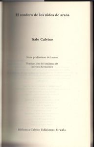 El Sendero De Los Nidos De Araña