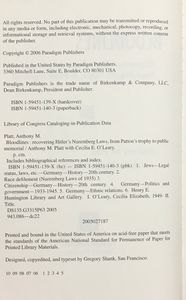 Bloodlines: Recovering Hitler’s Nuremberg Laws, from Patton’s Trophy to Public Memorial