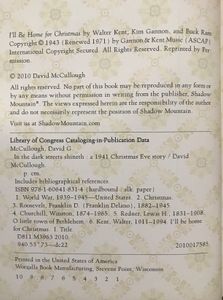 In the Dark Streets Shineth: a 1941 Christmas Eve Story
