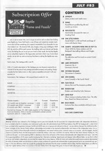 The Catalogue: Number 83