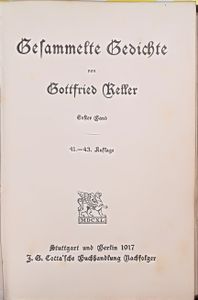Gesammelte Gedichte. Erster Band