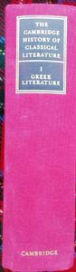 The Cambridge History of Classical Literature: I - Greek Literature