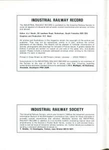 Industrial Railway Record 104