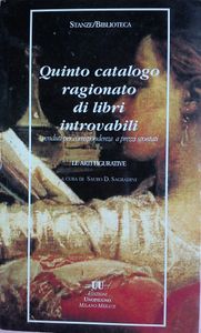 Quinto catalogo ragionato di libri introvabili: ** Le arti figurative