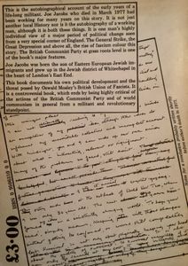 Out of the Ghetto: My Youth in the East End, Communism and Fascism, 1913-39