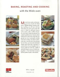 Baking, Roasting and Cooking with the Miele oven