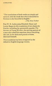 The Sorrows of Young Werther and Novella