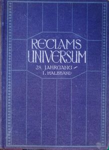 Reclams Universum 28. Jahrgang - 1. Halbband