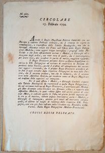 Circolare N. 367 25 Febbraio 1794