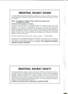 Industrial Railway Record 109