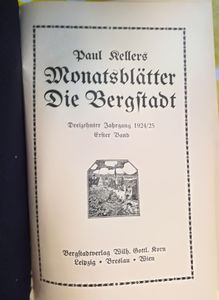 Die Bergstadt 1925, Erster Band