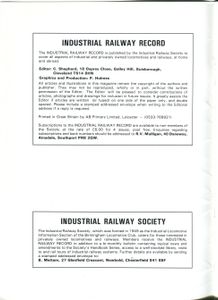 Industrial Railway Record 115