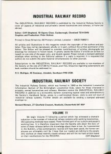 Industrial Railway Record 118