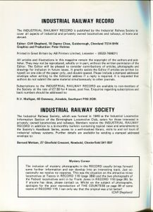 Industrial Railway Record 120