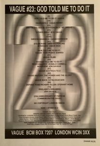 Vague #23: God Told Me To Do It
