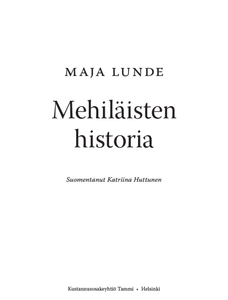 Mehiläisten historia
