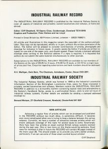 Industrial Railway Record 128