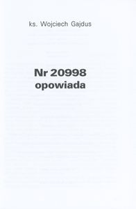 Nr 20998 Opowiada