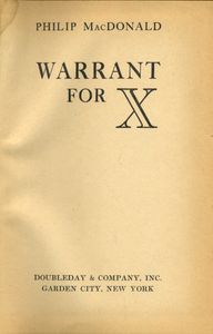 Warrant for X