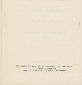 Milton Cross' Encyclopedia of the Great Composers and Their Music, New Revised Edition, Volume I