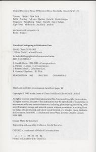 Glenn Gould: Selected Letters