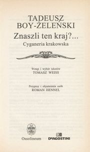 Znaszli ten kraj?... Cyganeria krakowska