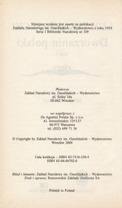 Dworzanin polski. Tom I