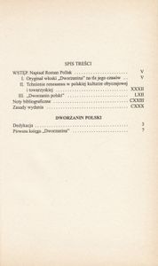 Dworzanin polski. Tom I