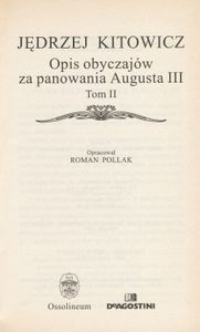 Opis obyczajów za panowania Augusta III. Tom II