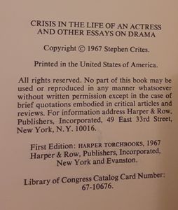 Crisis in the Life of an Actress and Other Essays on Drama