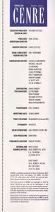 Genre (Spring 1991) Premiere Issue