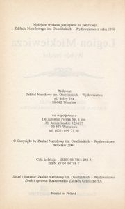 Legion Mickiewicza. Wybór źródeł