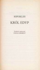 Antygona / Król Edyp / Elektra