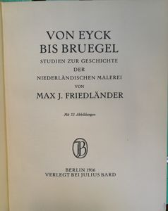 Von Eyck bis Bruegel: Studien zur Geschichte der Niederländischen Malerei