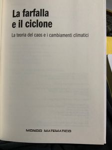 La Farfalla E Il Ciclone. La Teoria Del Caos E I Cambiamenti Climatici