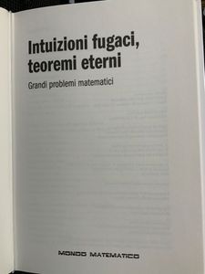 Intuizioni Fugaci, Teoremi Eterni. Grandi Problemi Matematici