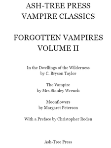 Ash-Tree Press Vampire Classics, Volume Two