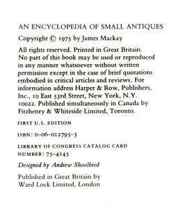 An Encyclopedia Of Small Antiques