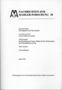 Nachrichten zur Mahler-Forschung 38