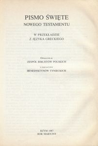 Pismo Święte Nowego Testamentu