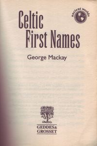 Celtic First Names