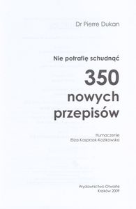 Nie Potrafię Schudnąć: 350 Nowych Przepisów