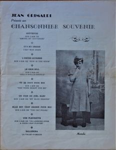 Chansonnier Souvenir