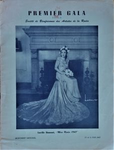 Premier Gala de la Société de Bienfaisance des Artistes de la Radio