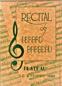 Récital de Gérard Barbeau