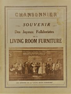 Chansonnier Souvenir Des Joyeux Folkloristes de la Living Room Furniture