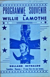 Programme Souvenir de Willie Lamothe