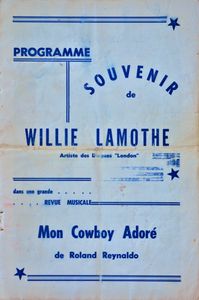 Programme Souvenir de Willie Lamothe