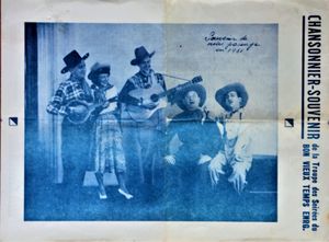 Chansonnier-Souvenir de la Troupe des Soirées du Bon Vieux Temps Enrg.