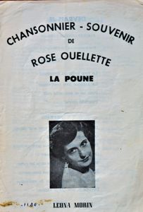 Chansonnier Souvenir de Rose Ouellette